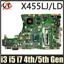 Placa base para ordenador portátil, placa base para ASUS X455LJ, X455LF, X455L, X455LD, A455L, F454L, X455LA, I3, I5, I7, CPU de 4. ª generación, PM/UMA, RAM-4GB