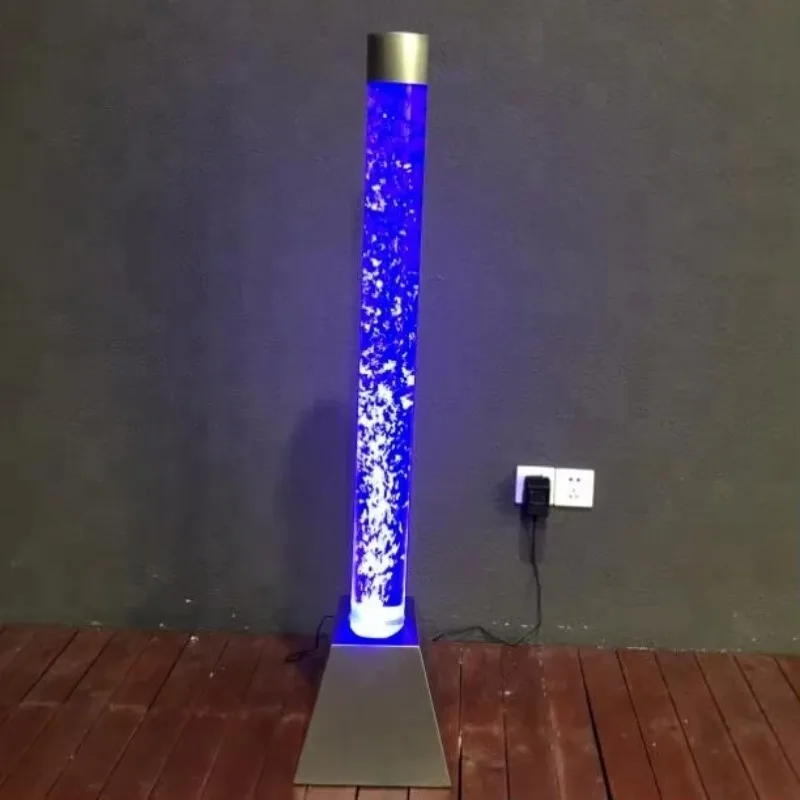 New design sensory room decoration bedroom living room decoration led water bubble pillar columns waterfall