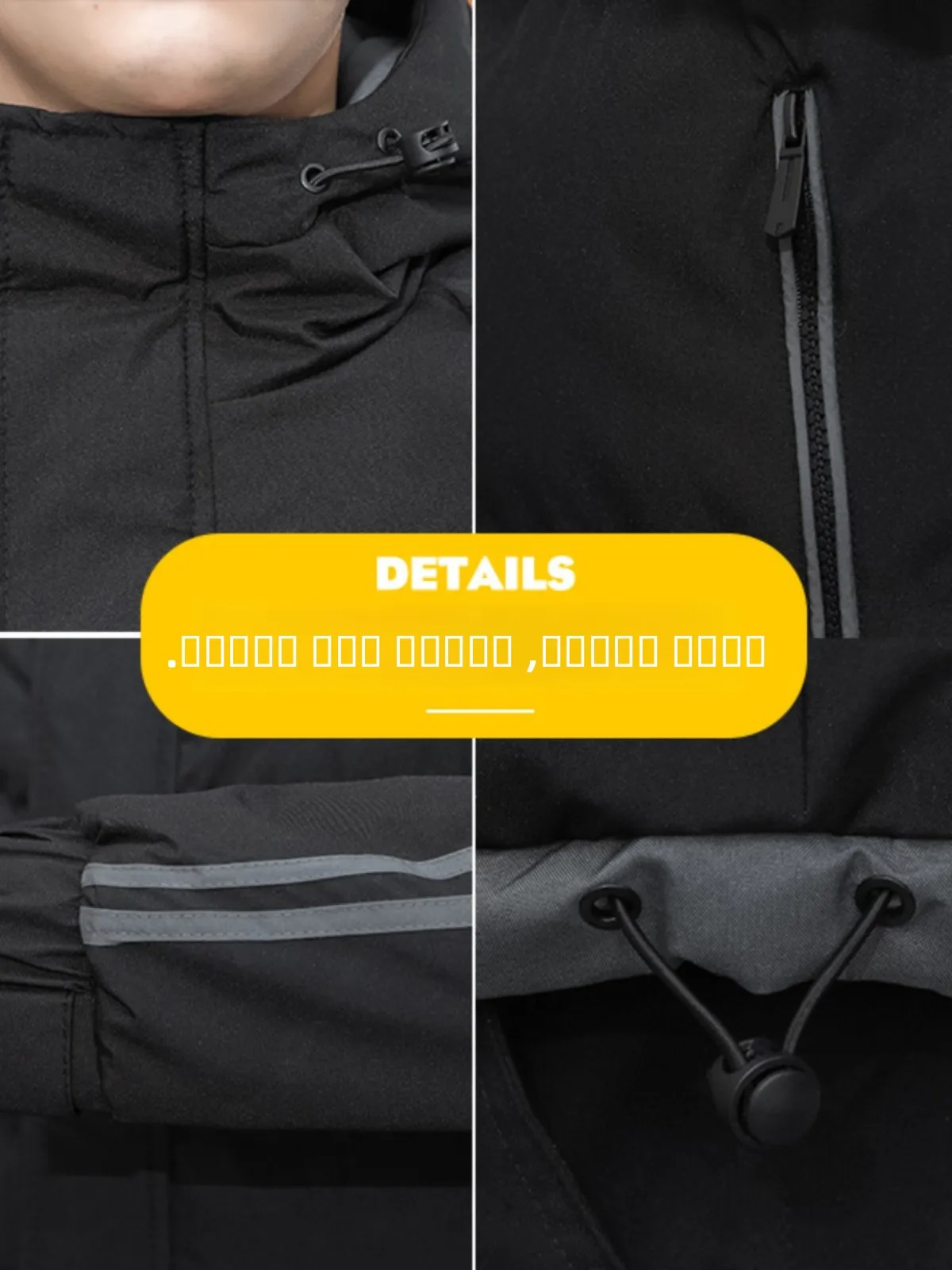 جايت قطني بقلنسوة للرجال 2023 عصري جديد مقاوم للدفء ملابس خارجية للشباب حامل غير رسمي مناسب بسحاب للإغلاق