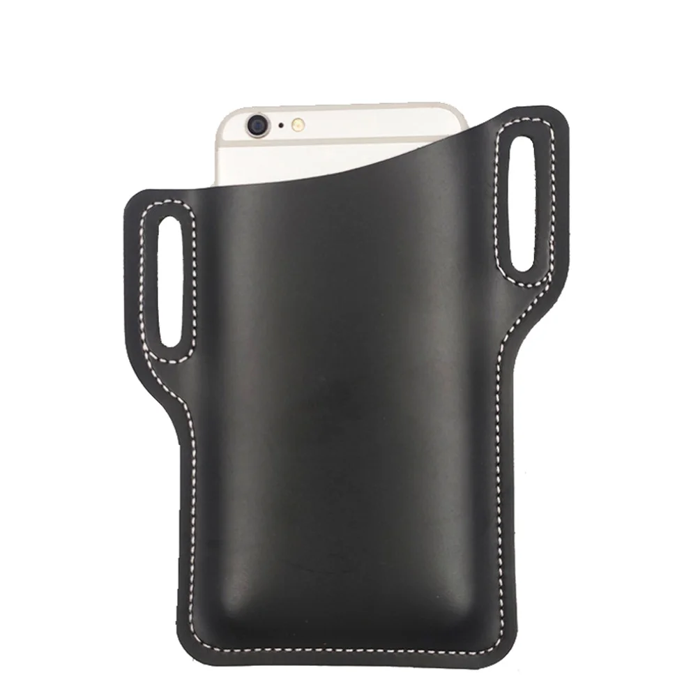 Fashion Protection Case Bag for Phones Handmade Leather Waist Belt  Mobile Phone Holster Holster For Women Men Travel