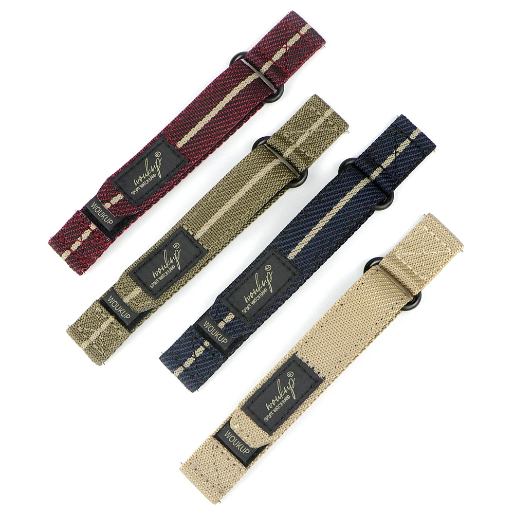 New Weave Nylon Watch Strap 20mm 22mm For Samsung Smart Watch Quick Release Sport Watchband Bracelet for Men Women