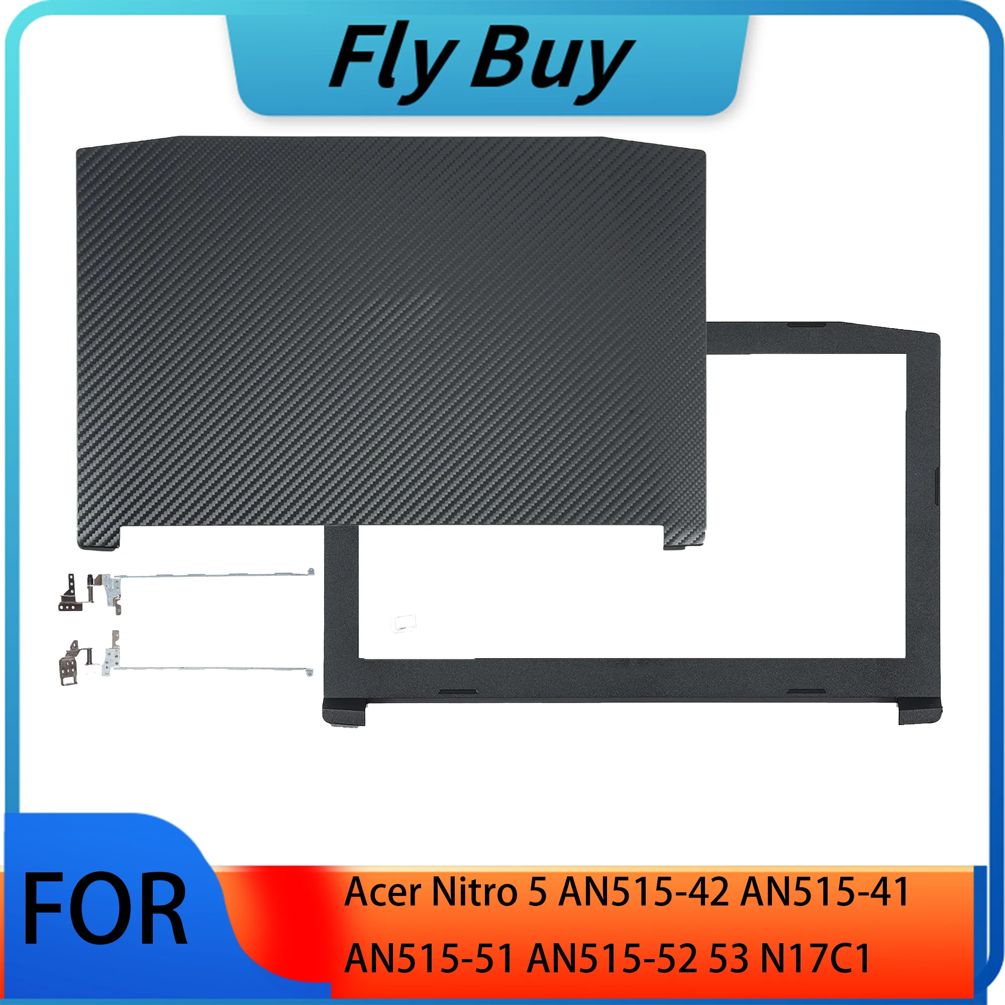Pièces pour Acer Nitro 5 AN515-42 AN515-41 AN515-51 AN515-52 53 N17C1 LCD couverture arrière AP290000110 LCD couvercle de lunette avant/charnières