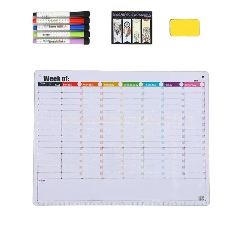 Magnetischer Whiteboardkalender für Kühlschrank, Magnetkalender Weekly Planer