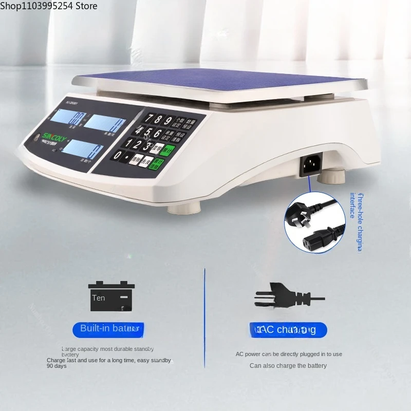 Electronic Scale Counting Scales 30kg High Precision Gram Measuring Scale Industrial Precision 0.1G Small Platform Scale