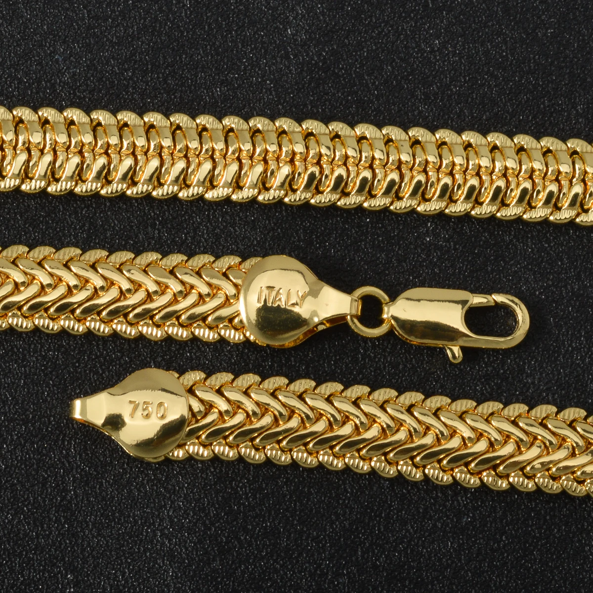 Hip Hop Gold Plated Copper Necklace Bracelet Set Men Women Chunky Chain Cuban Link Street Jewelry Gift Urban Fashion