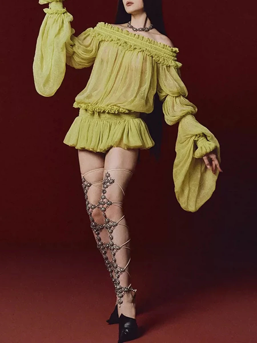 mini fairy dress for women Puff Sleeve Mini Dress,French Fairy Dress Homecoming Dress fg2747