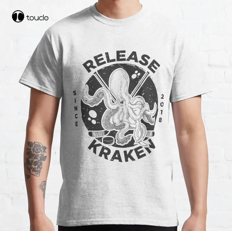 Release The Kraken Octopus Monster Sea Monster Classic T-Shirt Cotton Tee Shirt Unisex Fashion Tshirt Summer Women Shirts Xs-5Xl