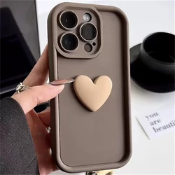 FLYKYLIN Cute 3D Love Heart Case For Xiaomi Redmi Note 11 12 13 Pro Plus 11S 12S 10S 9S 8 7 Pro Women Matte Soft Back Cover