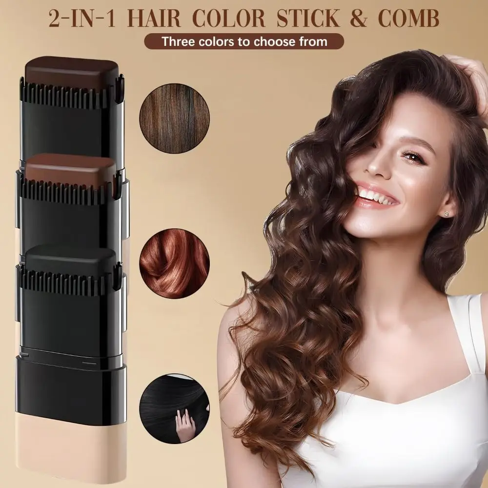 

New Waterproof Comb Hair Dye Black Color Sweat-proof Hair Colouring Cream Easy to Use Hair Dye Comb Stick for Gray Hair Coverage