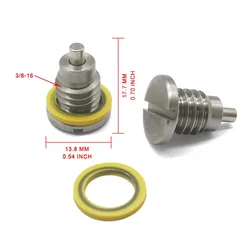 2PCS 8M0058389 Marine Magnetic Outdrive Gear Case Drain Plug  Screw  Gasket 22-8M0058389 22-67892A06 22-67892A1 22-67892
