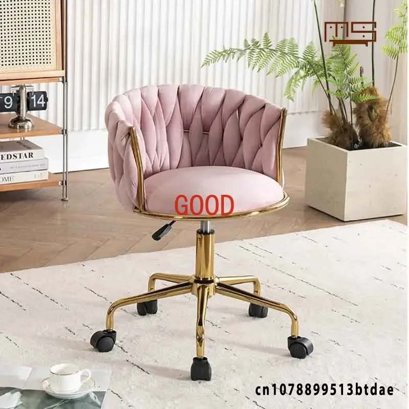 Home Girls Bedroom Makeup Chair, Comfortable for Long Periods of Time Grace Living Room Backrest Lift Swivel Chair JQM Furniture