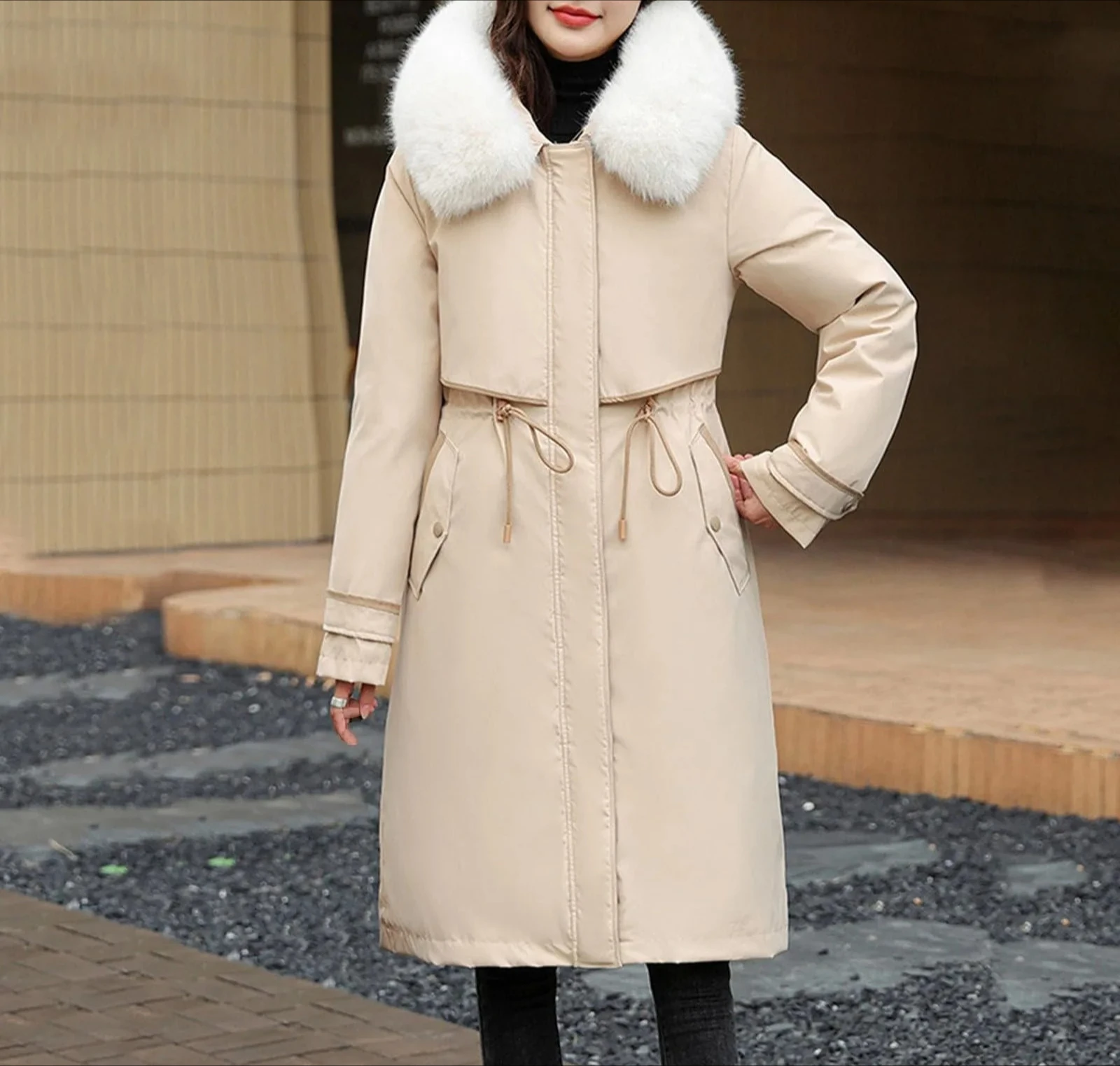 Giacca in cotone da donna stile coreano Felpa con cappuccio Giacche da donna invernali Cappotti in cotone da ufficio Parka in pile caldo