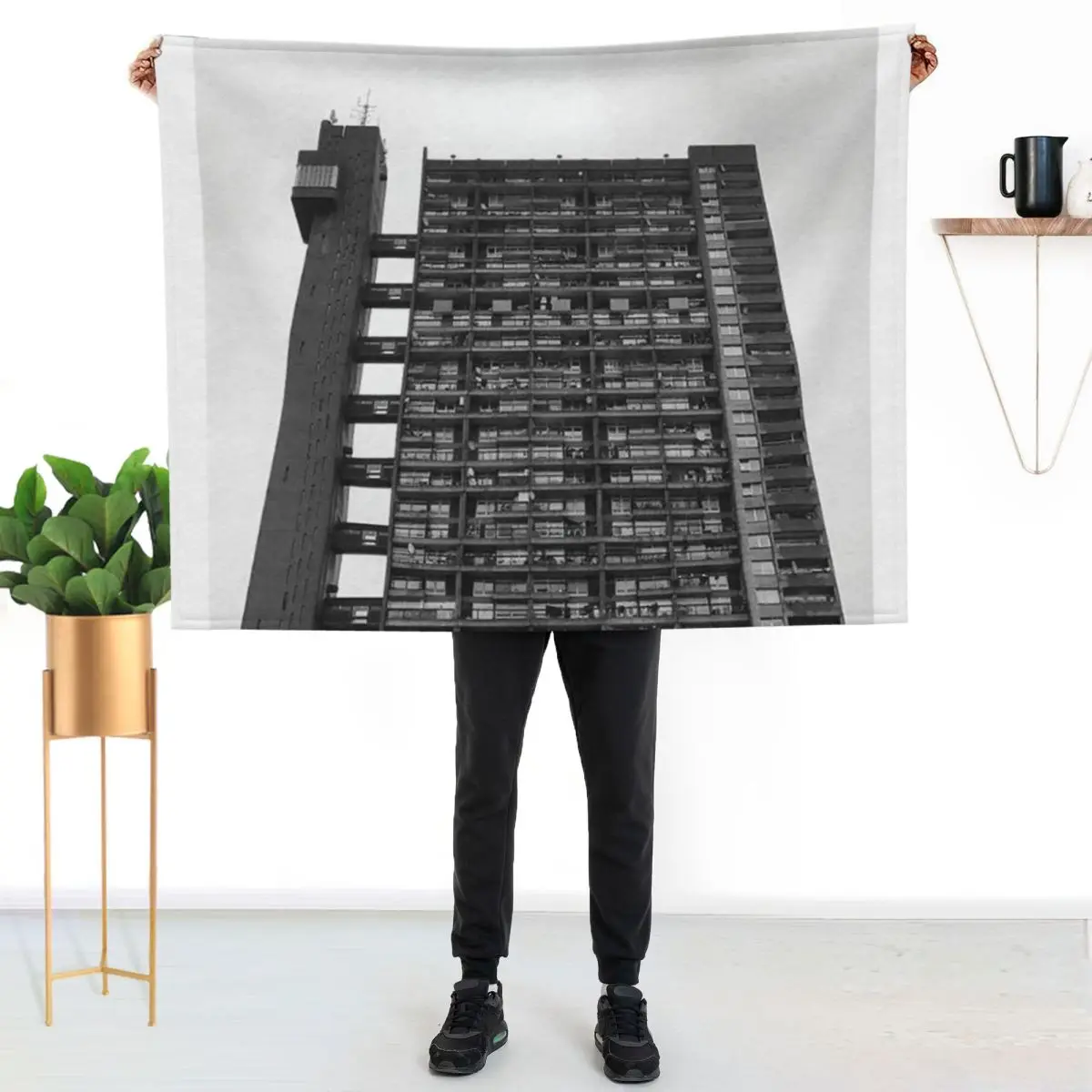 Trellick Tower, London, Ern? Goldfinger - Architectural Photograph Print Throw Blanket Nap for winter Bed Sofa Quilt Blankets