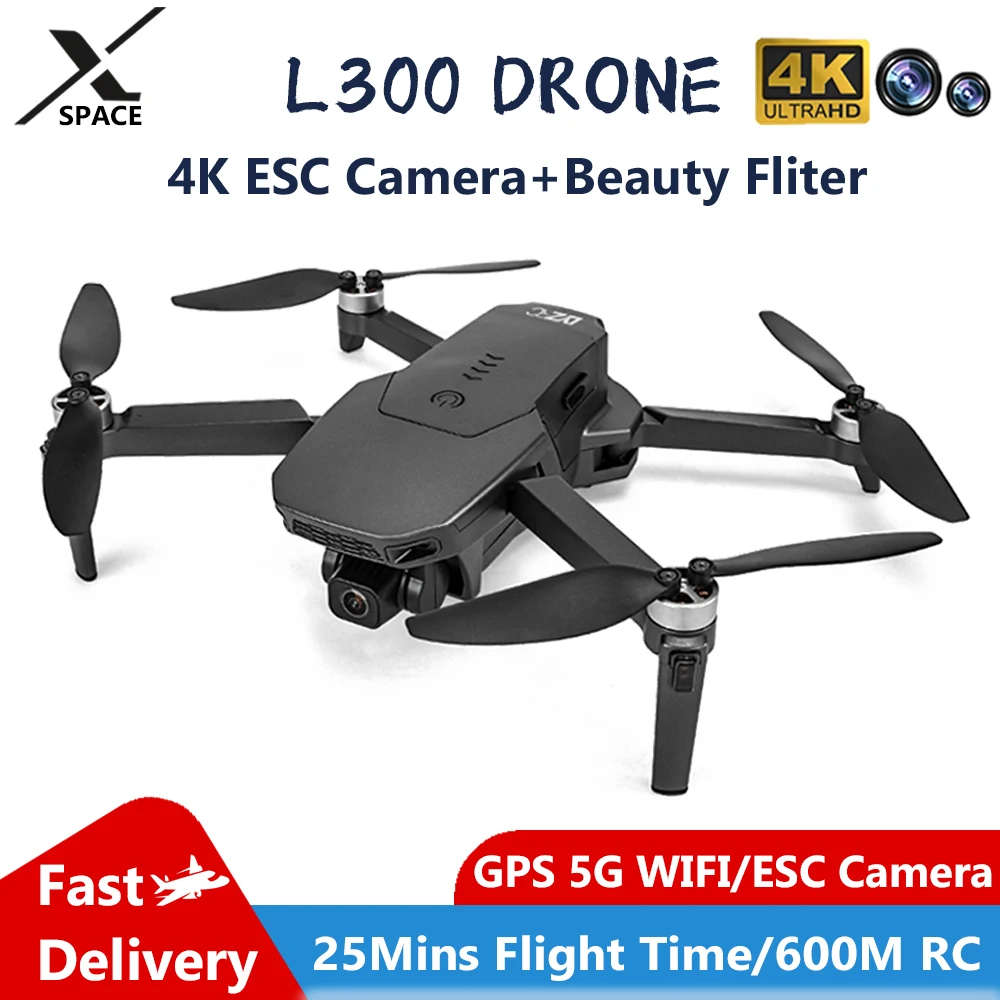 

New Mini drone L300 4K ESC Camera with Brushless GPS WiFi FPV Auto Return Follow Me Gesture Helicopter 25mins RC Quadcopter Toys