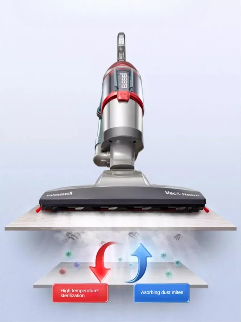 BISSELL Steam Mop Haushaltsauger, integrierter Staubsauger mit Saug-, Drag- und Dampfstaubsauger, Hochtemperatur-Sterilisation, Handreiniger