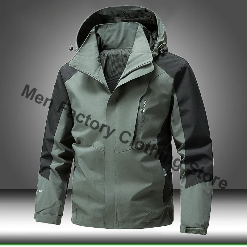 

Mens Windbreaker Jackets Waterproof Military Hooded Coat Male New Combat Jackets Men Autumn Outdoor Hiking Biking Outwear