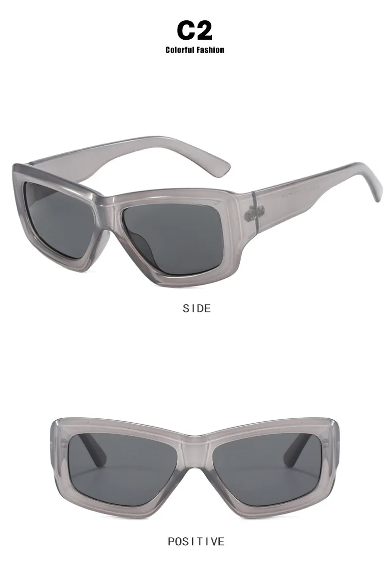 DOHOHDO Luxus Y2K Mode Sonnenbrille Damen Markendesigner Quadratische Punk Sport Sonnenbrille Herren Goggle UV400 Modische Brillen Damen – Detail 6
