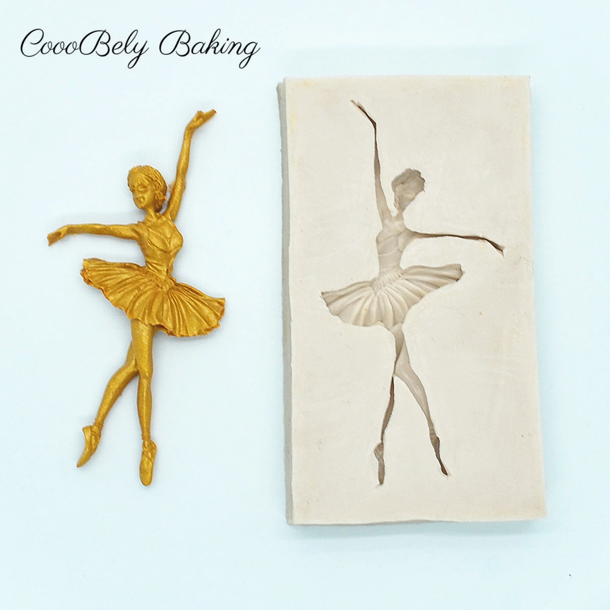 3D Ballet Dancer Silicone Molds Fondant Cake Decorating Tools Chocolate Gumpaste Mold Sugarcraft Baking Tools