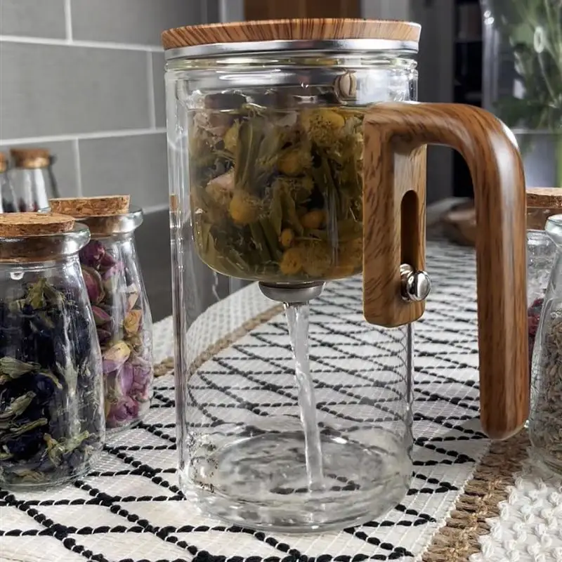 

Новый магнитный чайник на присоске, стеклянный внутренний фильтр из пирекса, офисный ленивый чайник, чайник