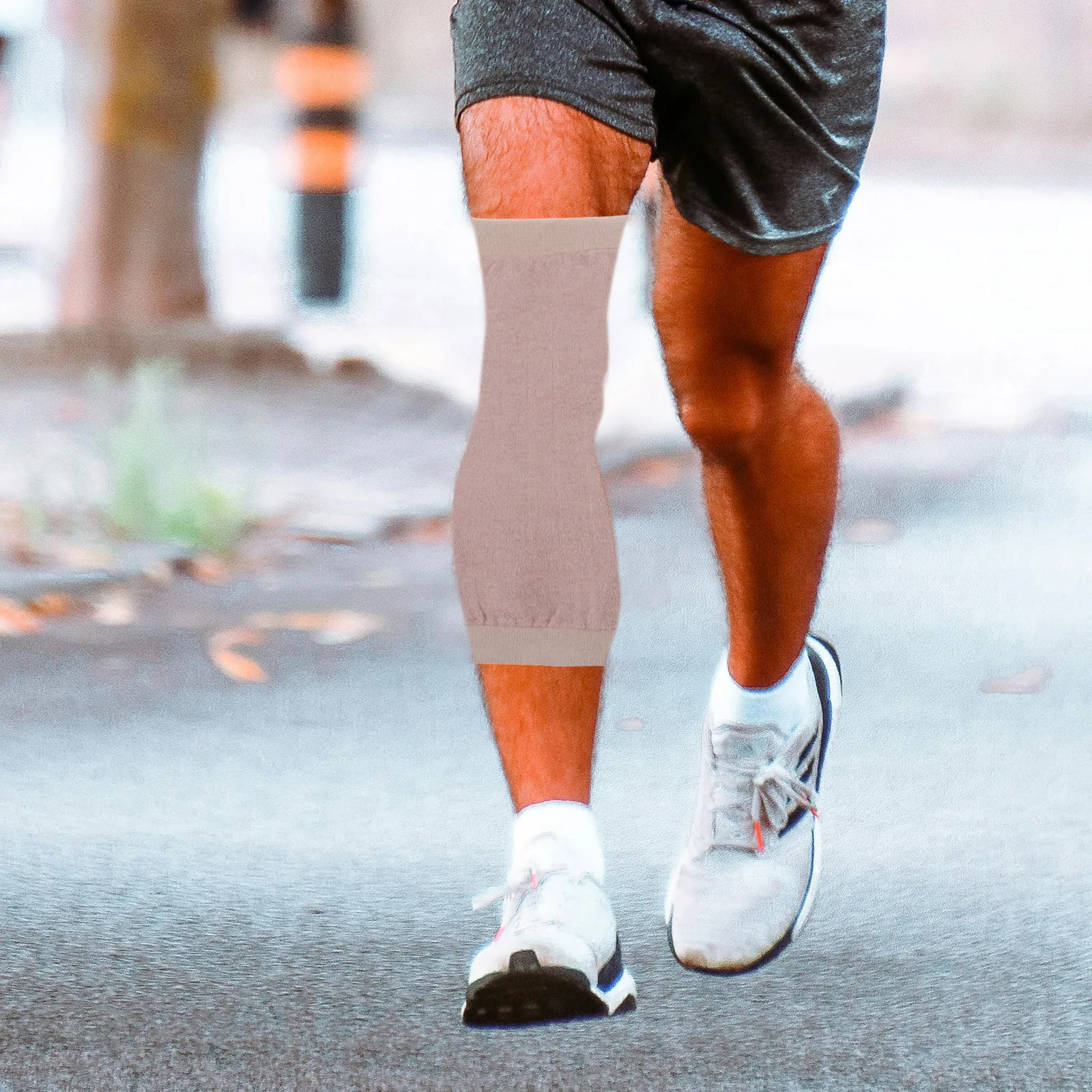 

2Pcs Warm Knee Support Short Sleeve for Men Women Lightweight Protector with Grip Elastic Weave for Running Hiking