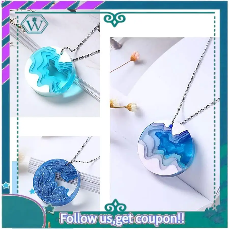 

Premium 3 Sets Of Island Resin Mold Epoxy Resin Silica Gel Mold Jewelry Mold DIY Marine Style Handicraft Decoration