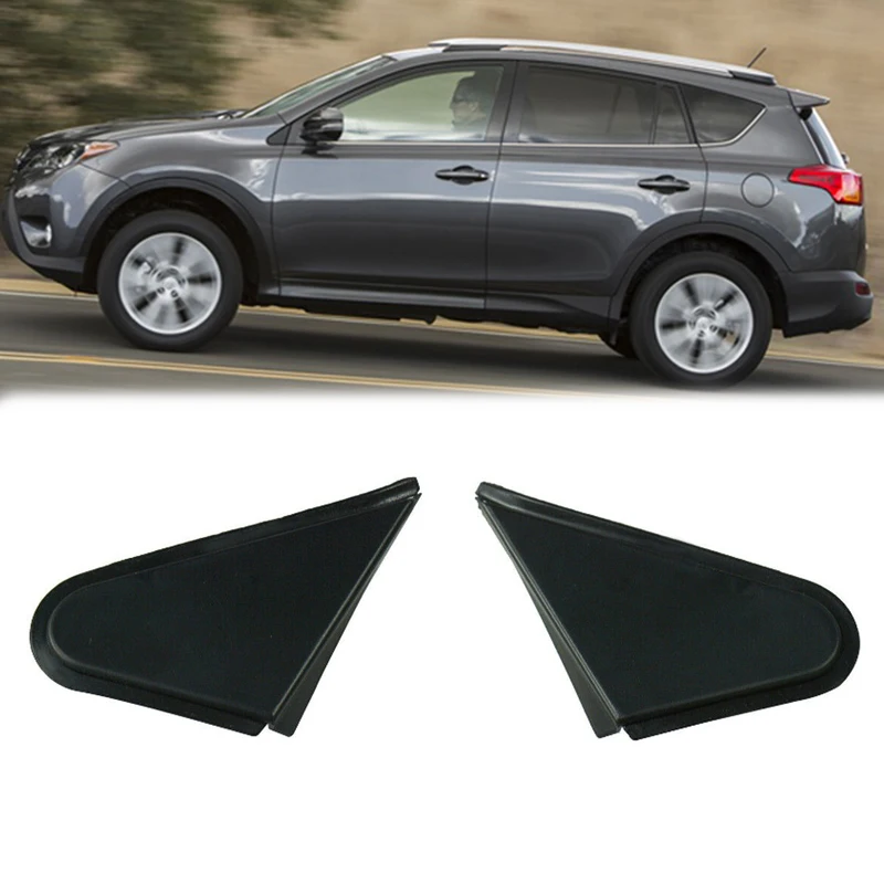 Black Car Side Mirror Corner Triangle Cover Plastic Accessories for Toyota RAV4 2013-2016 2017 2018 60117-0R040 60118-0R040