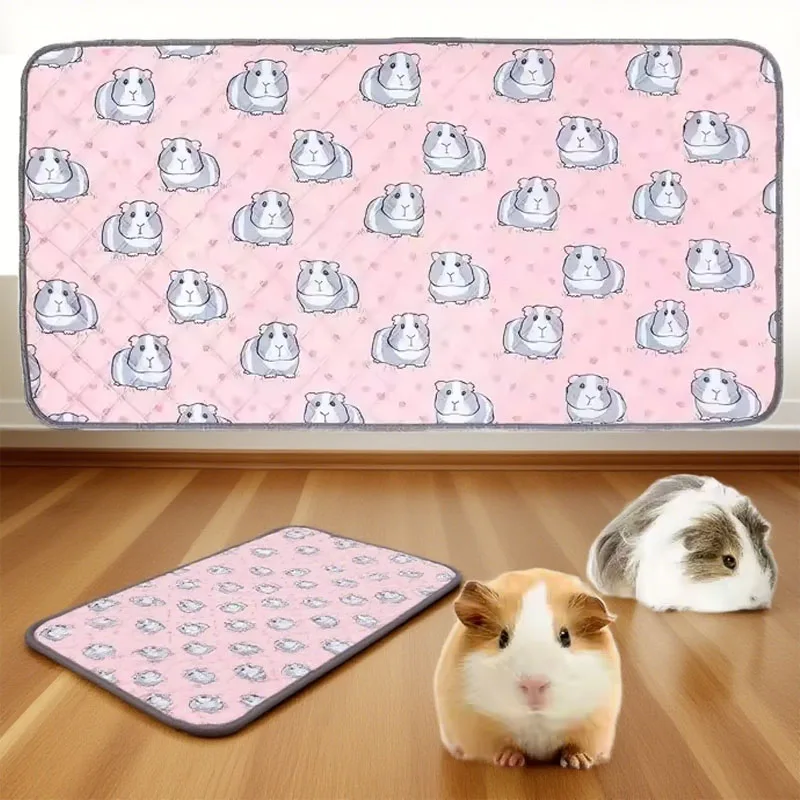 حصيرة قفص خنزير غينيا غير قابلة للانزلاق ، وسادات بول قفص الحيوانات الأليفة ، حصيرة مقاومة للماء للهامستر ، فراش الحيوانات الأليفة الصغيرة القابلة للغسل #2