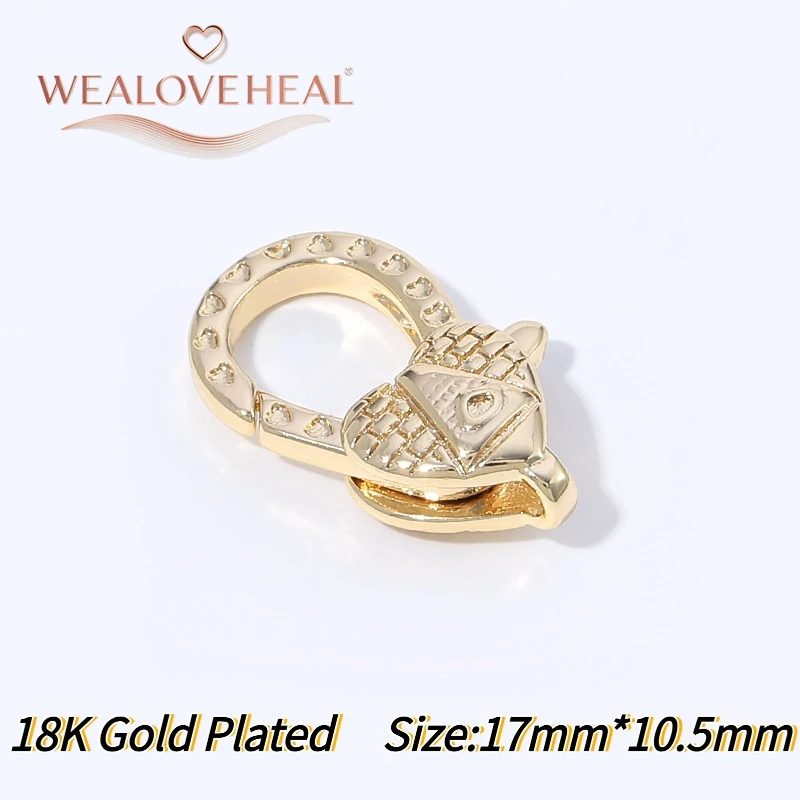 armband verschluss, 18K vergoldete Messing-Blumen-Karabinerhaken-Verbinder, Rosenfeder-Verschlüsse für DIY-Schmuckherstellung und Perlenarbeiten – Detail 22