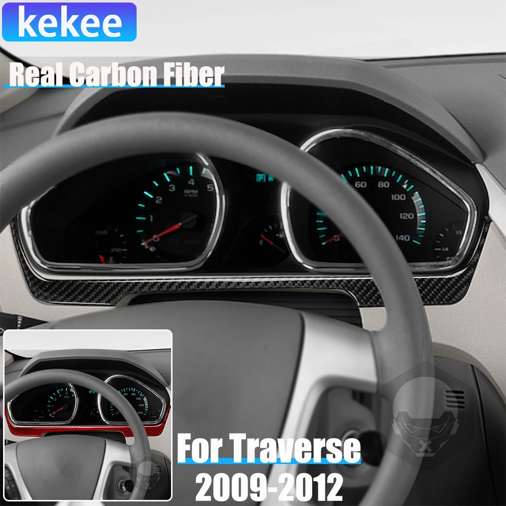 

Автомобильные аксессуары из настоящего углеродного волокна, декоративная накладка на спидометр, мягкая наклейка для Chevrolet Traverse 2009, 2010, 2011, 2012