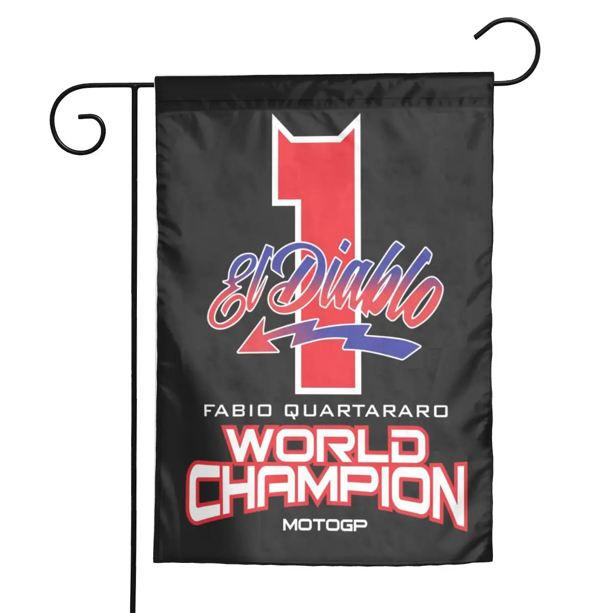 Custom Fabio Quartararo Garden Flag 12x18 Inch Double Sided Motorcycle Racer Flag Banner for House Outside Decoration