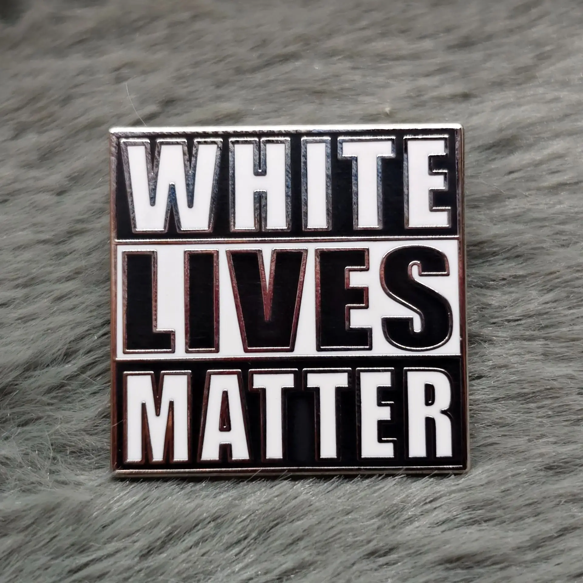 “White Lives Matter”Brooch Funny Interesting Satire Equality for All Series Enamel Pin Hat Backpack Lapel Badge Jewelry