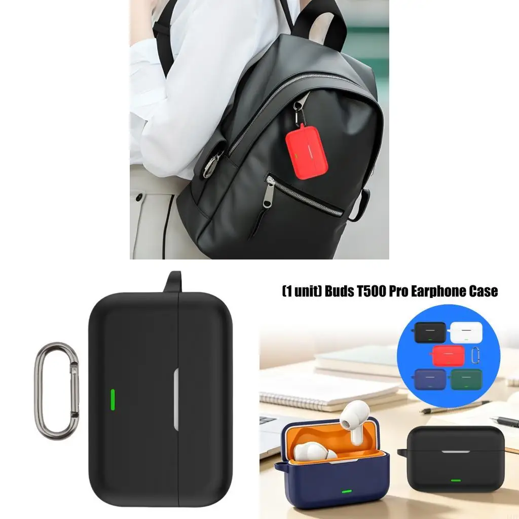 E1PF Scratchproof Case Shockproof Skin Wrap for Headphone Dustproof Enclosure Housing Washable Silicone Sleeve Enhances Grip