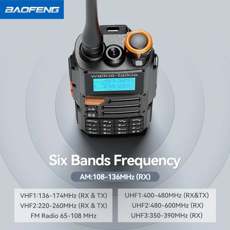 Baofeng BF-K69 كامل النطاق في الهواء الطلق 1.44 بوصة شاشة كبيرة عالية الطاقة راديو Comunicador 999 قنوات تخاطب لاسلكي