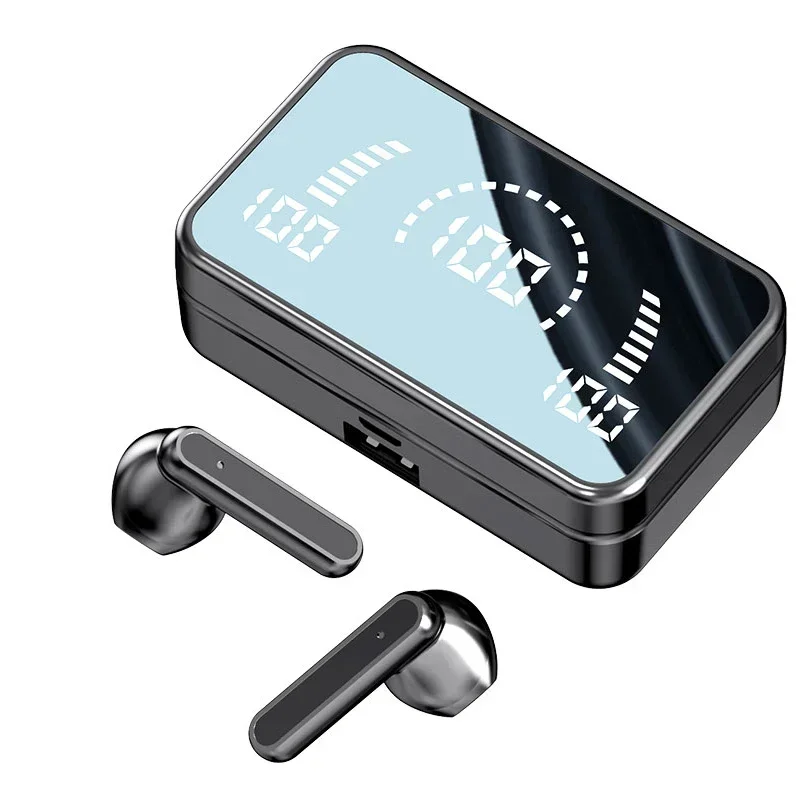 

S20 Mirror-LED Shell Earbuds Intelligent Digital Display Wireless Earphones Headphones Headsets