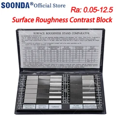 Ra0.05-12.5mm Notebook Type Surface Roughness Comparison Sample Block Standard Roughness Sample Block  30 Blocks