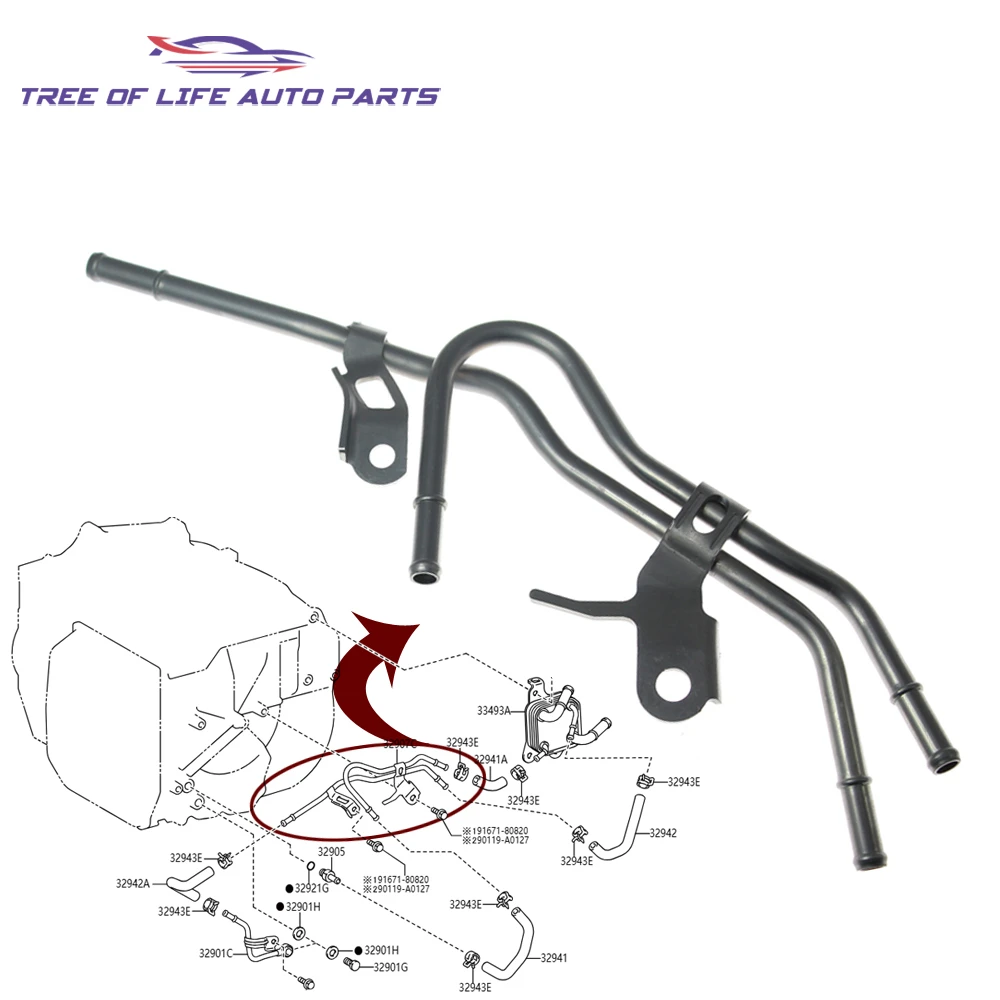 

Automatic Transmission Oil Cooler Tube Line 32907-06060 Fits Toyota Camry 2.5L 2018 2019 32907 06060 32901-48020