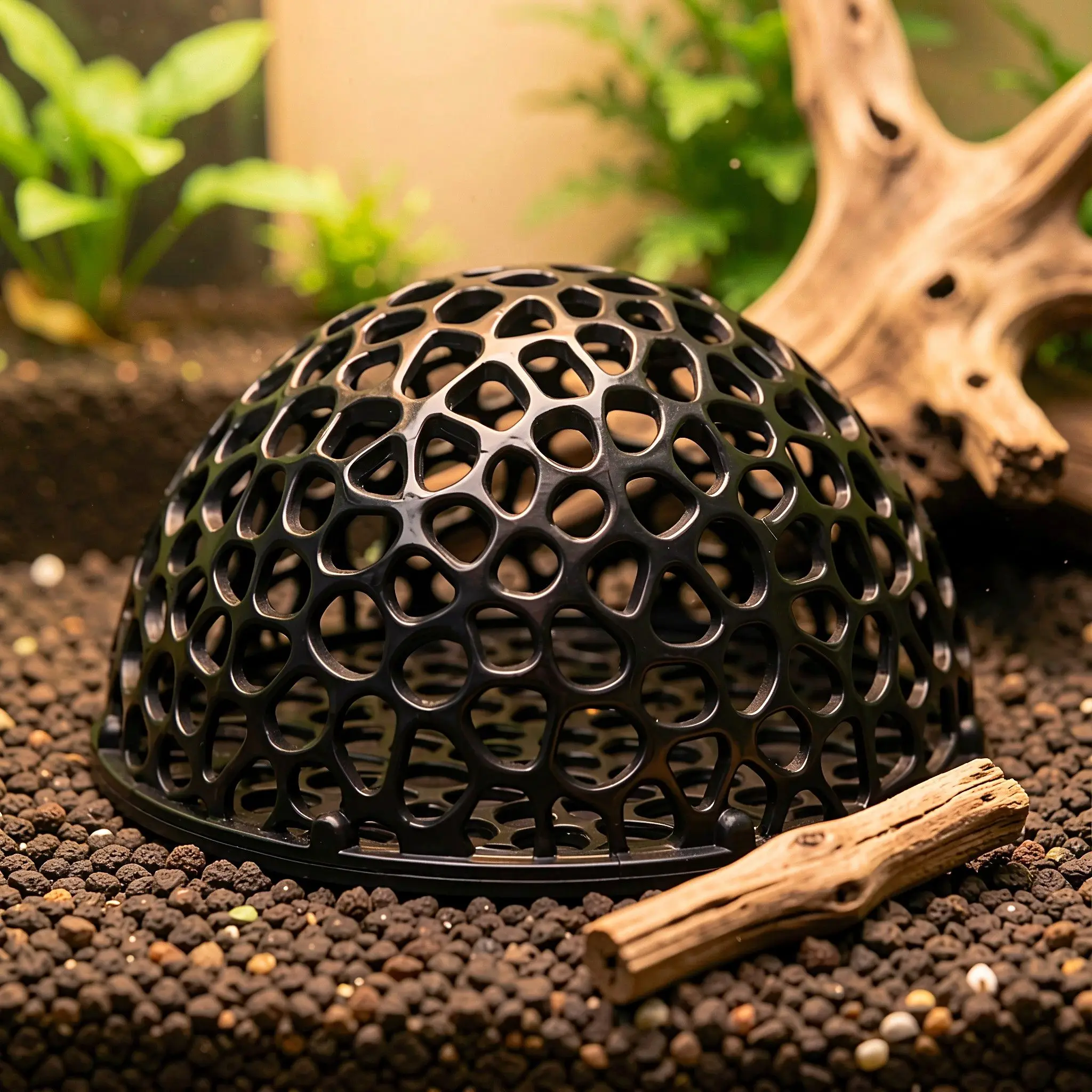 5pcs Shrimp Hideout Cave Aquarium Shelter Tunnel Hollow Breeding Hide Fish Tank Cave Ornament Detachable Half Sphere Shelter