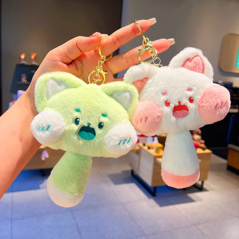 Creativo cartone animato Hot Fat Cat con coda peluche portamonete portachiavi borsa ciondolo Kawaii peluche peluche regali di compleanno ragazza