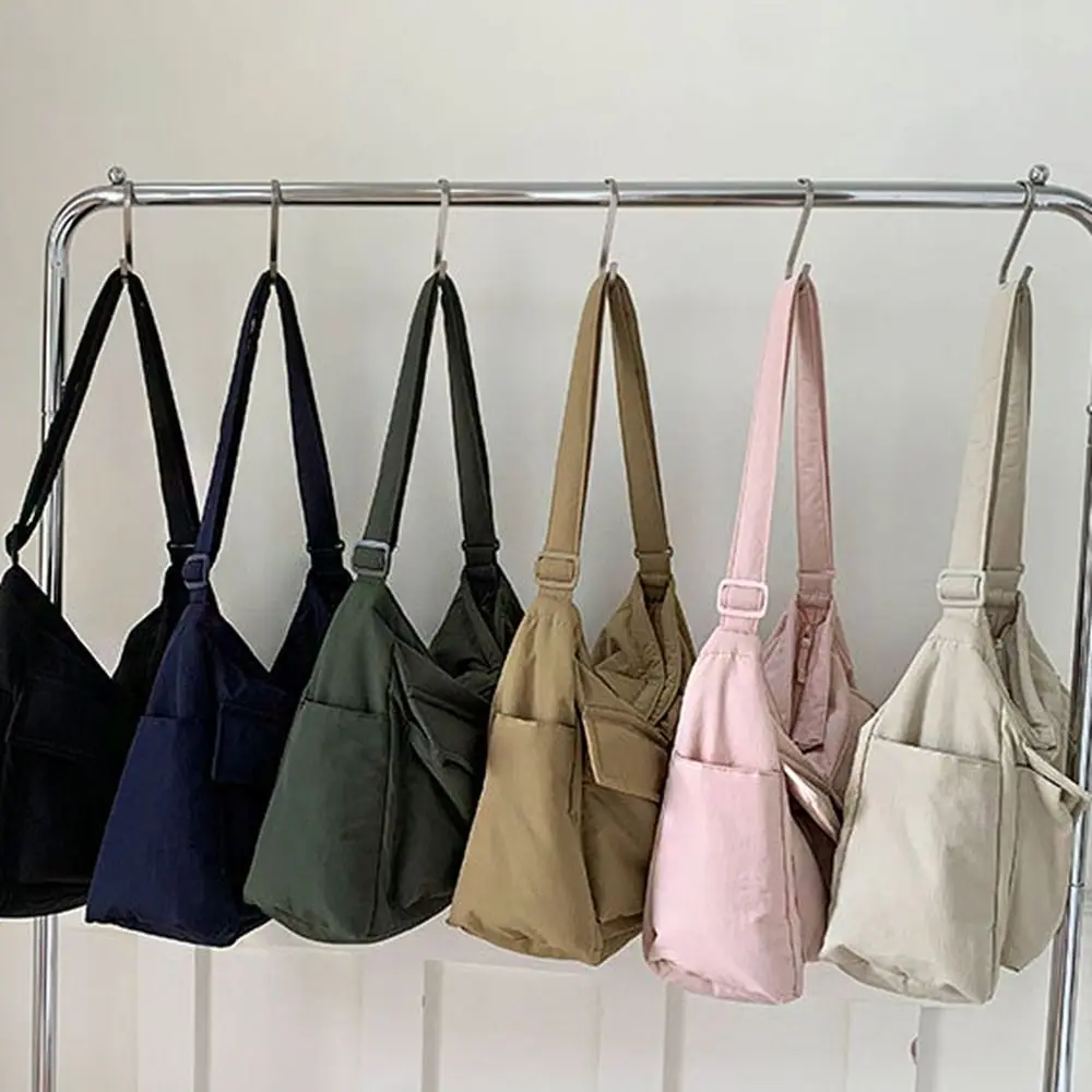 

Large Capacity Nylon Crossbody Bag Harajuku Multiple Pockets Men Shoulder Bag Waterproof Mobile Phone Pack Canvas Messenger Bag