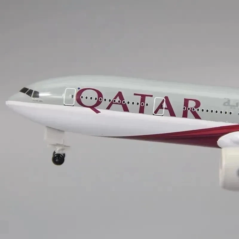 Alloy Metal AIR QATAR Airways Boeing 777 B777 Airplane Model Diecast Air Plane Model Aircraft w Wheels Landing Gears 20cm