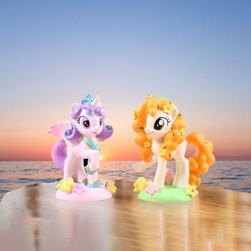 

Kawaii Blind Box My Little Pony Fluttershy Pinkie Pie Makeup Toy Anime Action Figure Mystery Box Children Birthday Gift Girl