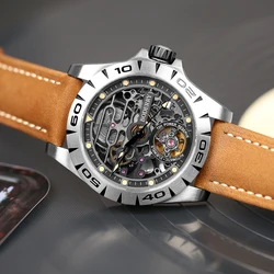 Boderry-Montres Urbaines en Titane pour Homme, Modules de Mode de Marque Supérieure, Seton existent, Mécanique, Étanche, Hi-beat, 72H de Réserve de Marche