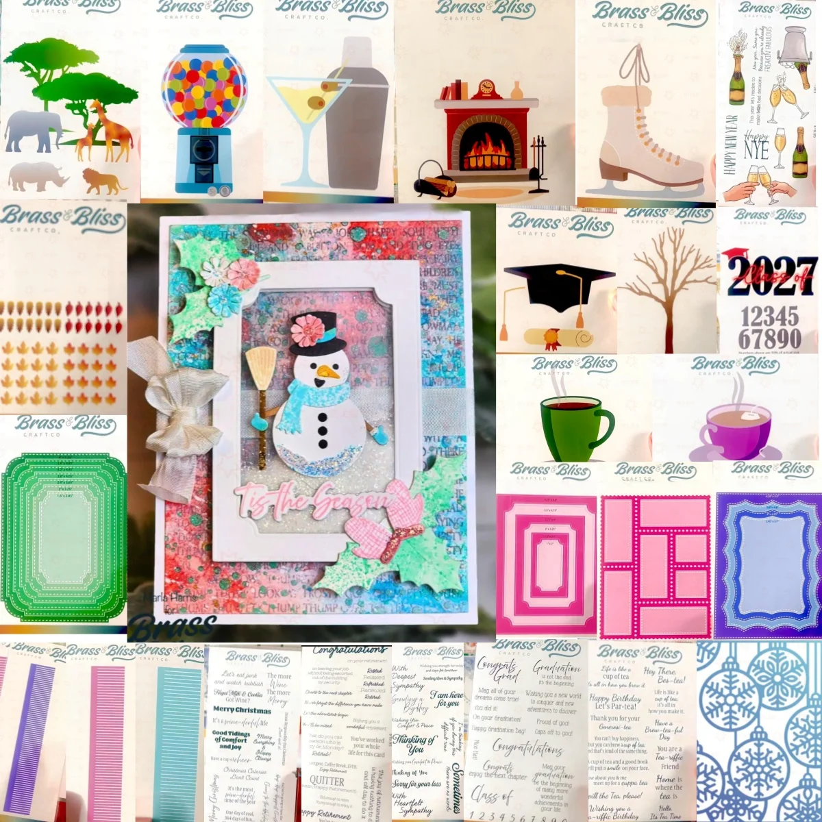 Christmas 2025 Fireplace Coffee Cup Fence Shape Metal Cutting Dies Clear Stamps Stencil for DIY Scrapbooking Paper Decoration
