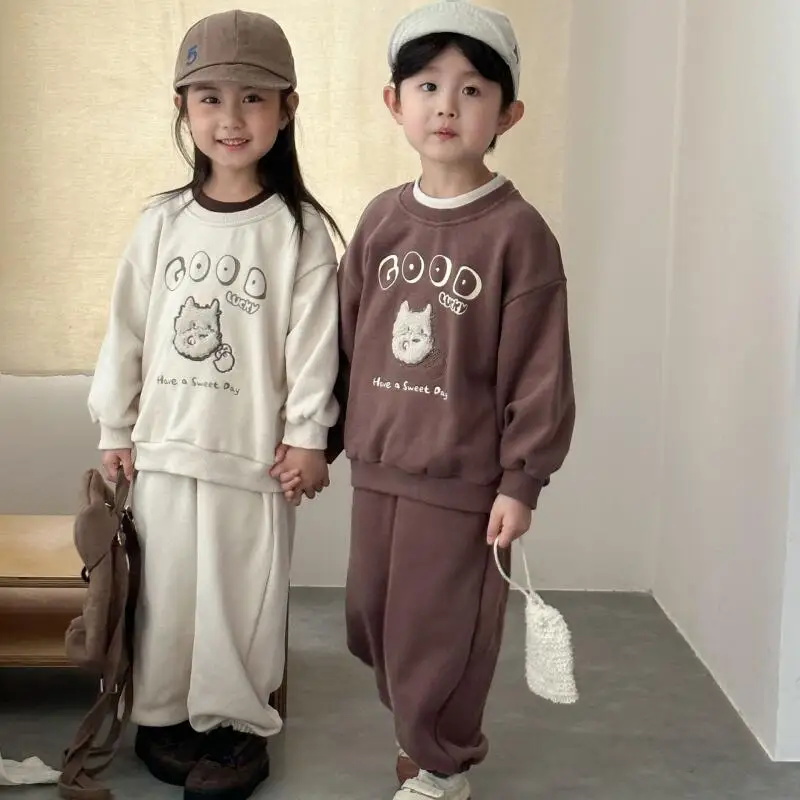 

Child Spring and Autumn Seasons Sportswear Set Boy Loose Clothes 2026 New Model Autumn Clothing Baby Girl Casual Hoodie and Pant