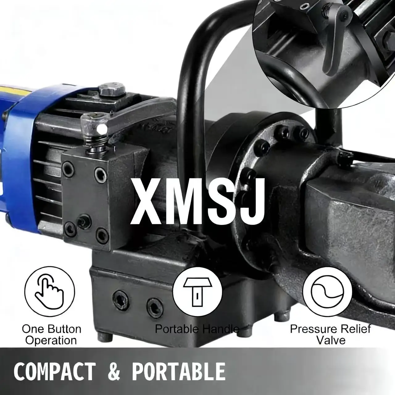 900W Electric Steel Bar Bending Machine 5/8 Inch 16mm Hydraulic Electric Handheld Steel Bar Bending Machine