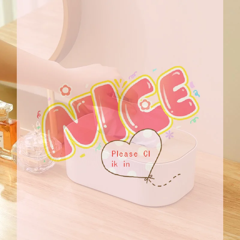 Plastic Tissue Box With Wooden Cover Nordic Simplicity Style Desktop Napkin Box Living Room Bathroom Toilet Square Tissue Box