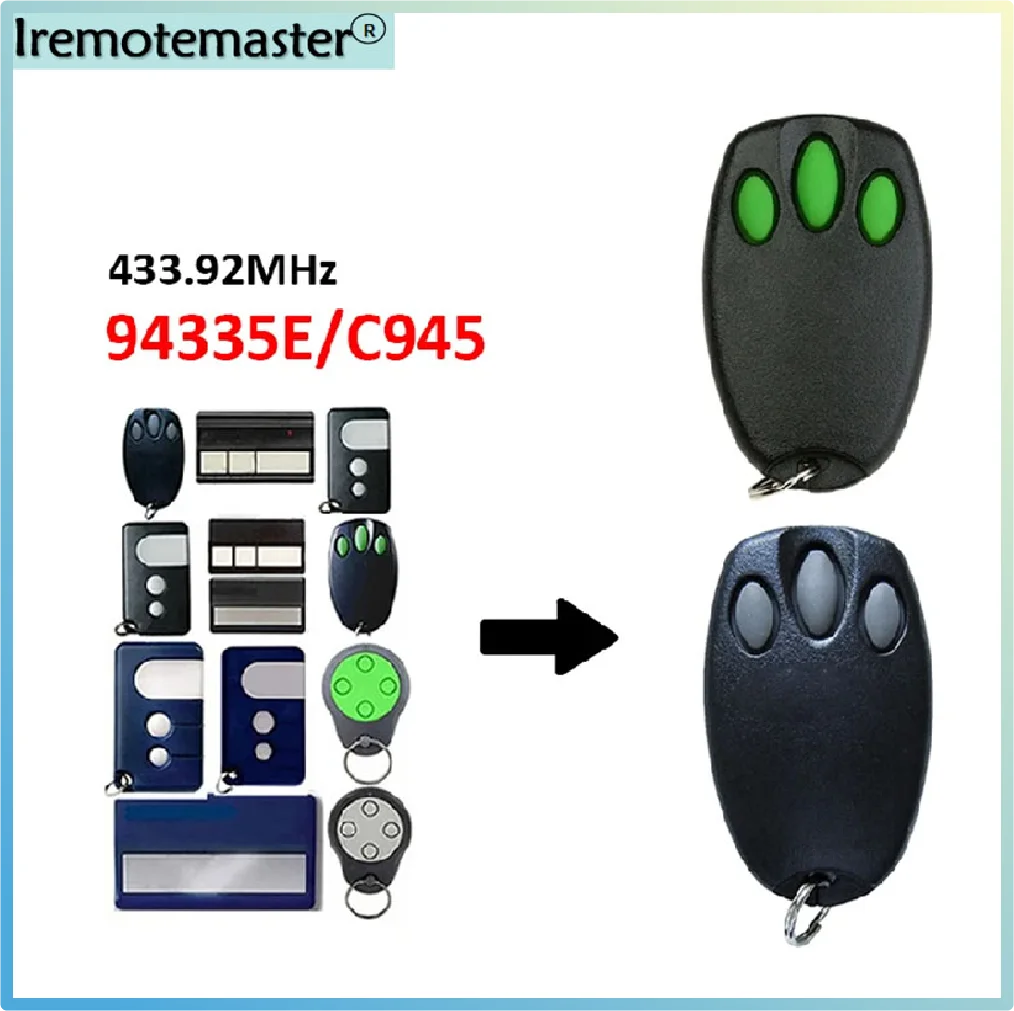 Questionand-Émetteur à distance de porte de garage sûr, élévateur de moteur C945, sensibilité de réception de signal élevée, 433MHz, 500