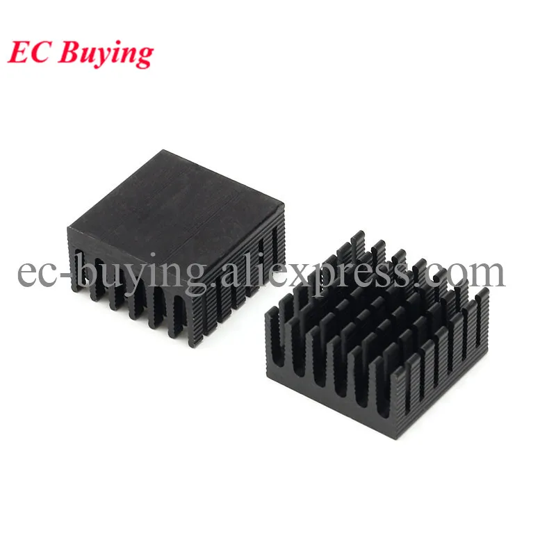 5Pcs/1pc Heatsink 28*28*15MM Radiator Cooler Cooling Fin Aluminum Heat Sink 28x28x15MM IC Module PBC PCB Black Silver Gold