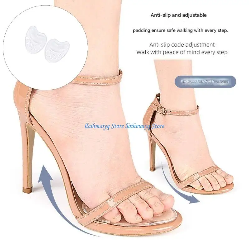 

573B 4Pairs Breathable Cushioned Insoles Anti Blisters Forefoot Protectors