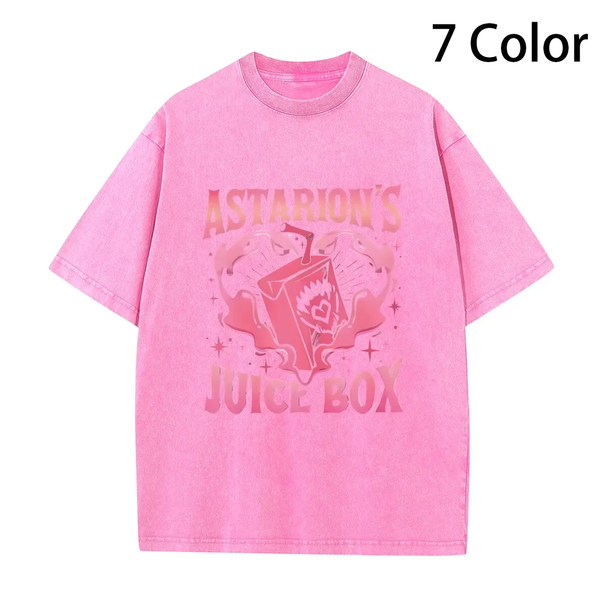 Funny Astarion Juice Box Vintage Washed T Shirts Men Women Fashion Aesthetic short sleeve T-shirt Summer Casual Oversized Tshirt